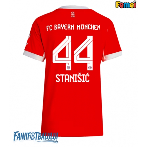 Bayern Munich Josip Stanisic #44 Tricou Fotbal Replică 2025-26 Femei Acasa Bayern Munich Josip Stanisic #44 Tricou Fotbal Replică 2025-26 Femei Acasa